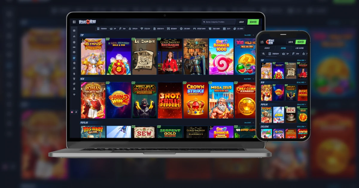 Jeu sur mobile depuis le casino Vegas Hero